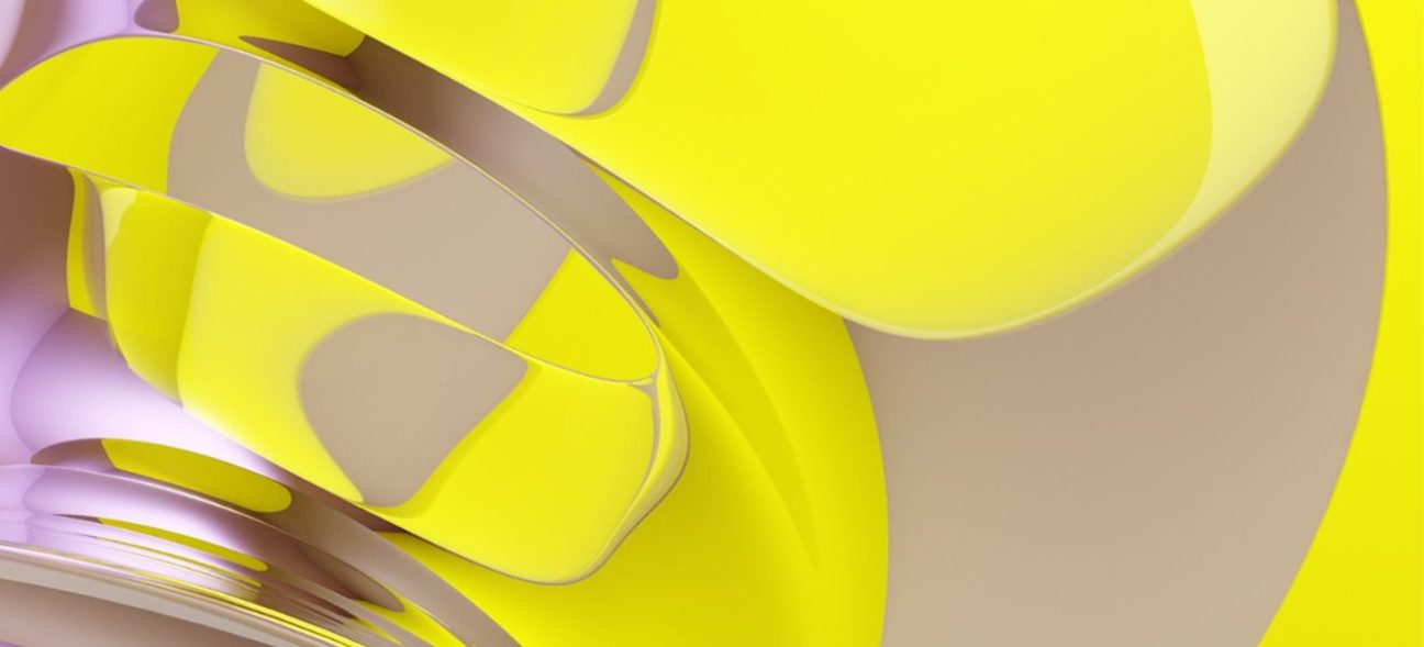 Gelb-beigefarbenes Visual der Ambiente Designer Academy.